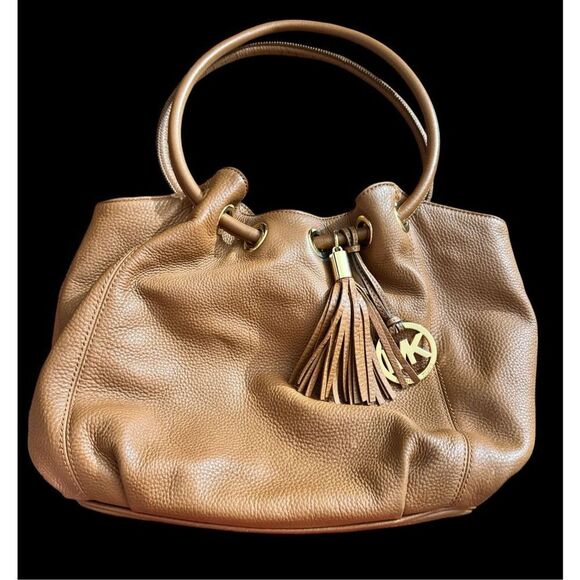 Michael Kors Brown Pebbled Leather Tote Bag / EUC - Picture 3 of 11